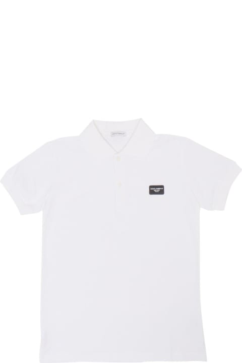 Dolce & Gabbana for Kids Dolce & Gabbana Logo-patch Short Sleeved Polo Shirt