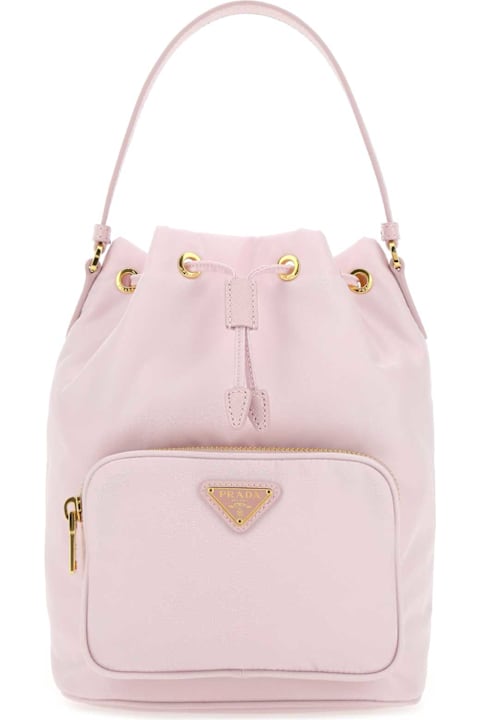 Prada Bags for Women Prada Pastel Pink Nylon Bucket Bag