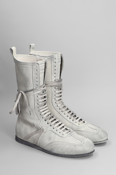 Ann Demeulemeester for Men Ann Demeulemeester Fides Sneakers In Grey Leather