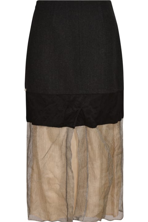 Prada Clothing for Women Prada Mesh Paneled Skirt