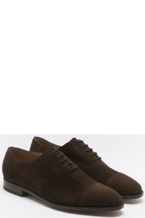 John Lobb Shoes for Men John Lobb City Ii Dark Brown Suede Oxford Shoe (fitting E)