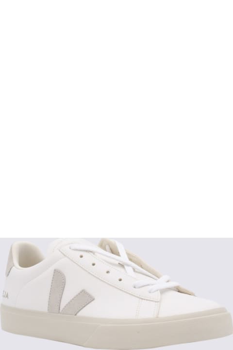 メンズ スニーカー Veja White And Beige Faux Leather Campo Sneakers
