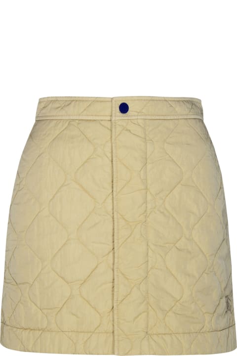 Clothing for Women Burberry Beige Nylon Miniskirt