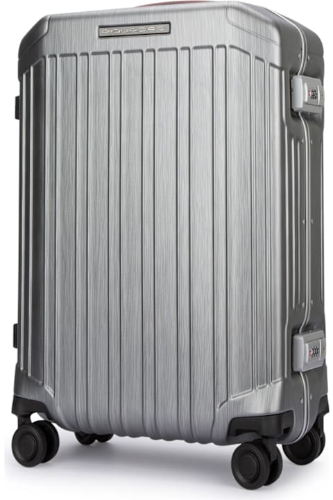 Piquadro لـ Kids Piquadro Trolley Cabina Slim 4 Ruote Policarbonato_pelle