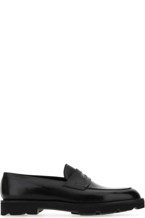 John Lobb Shoes Sale for Men John Lobb Black Leather Lopez Loafers