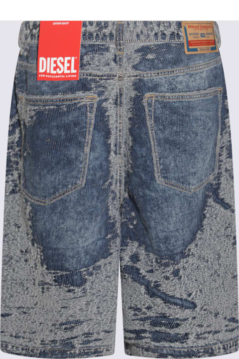 Diesel سراويل لـ القسم الرجالي Diesel Blue Cotton Short