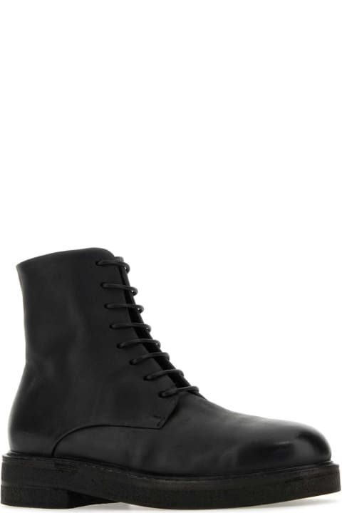 Marsell Boots for Women Marsell Black Leather Ankle Boots