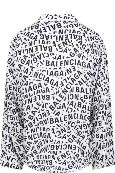 Balenciaga for Men Balenciaga All-over Logo Print Shirt
