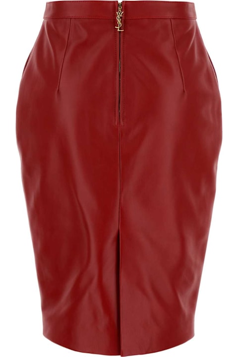 Homeware Saint Laurent Red Leather Skirt