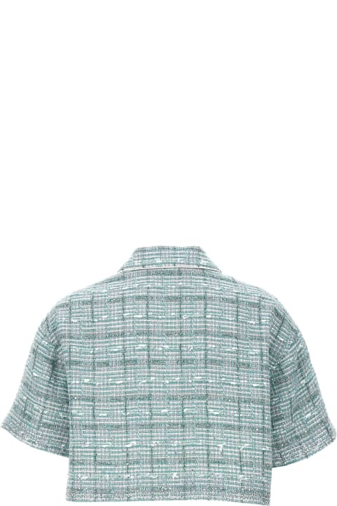 ウィメンズ トップス AMIRI Crystal Cropped Shirt