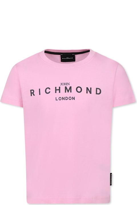 Homeware Richmond Pink T-shirt For Girl With Logo