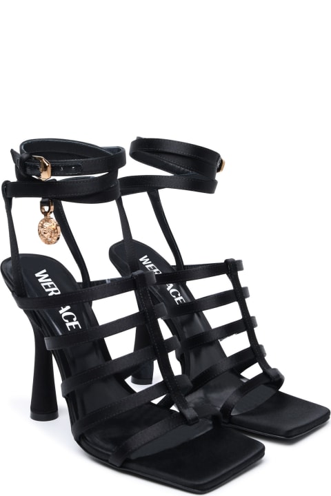 Versace for Women Versace Black Satin Sandals