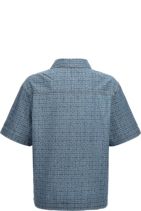Givenchy Clothing for Men Givenchy Short Sleeves Boxy Fit Denim Shirt