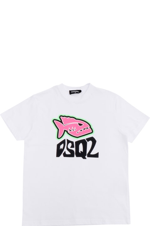 Dsquared2 Kids Dsquared2 White T-shirt With Print