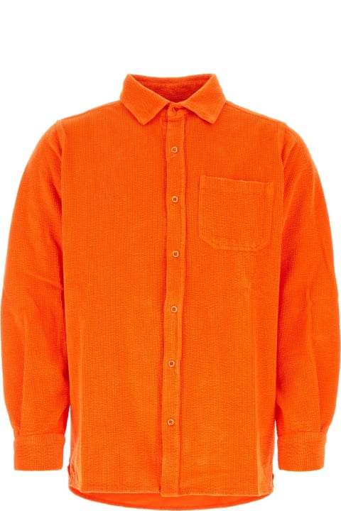 Clothing for Men ERL Orange Corduroy Shirt