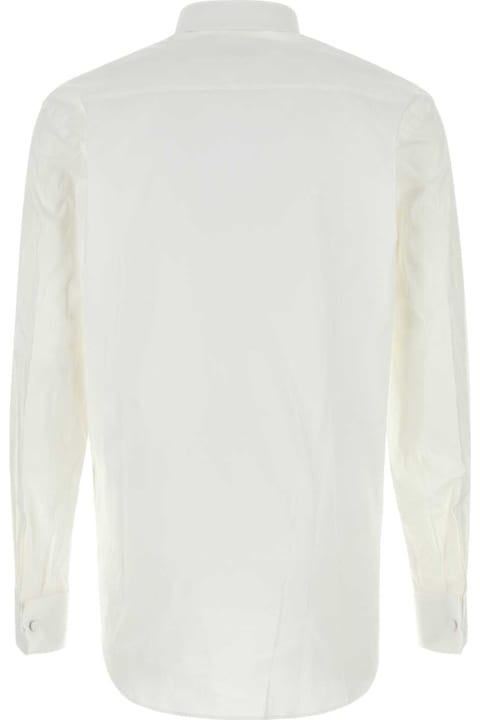 Homeware Prada White Stretch Cotton Blend Shirt