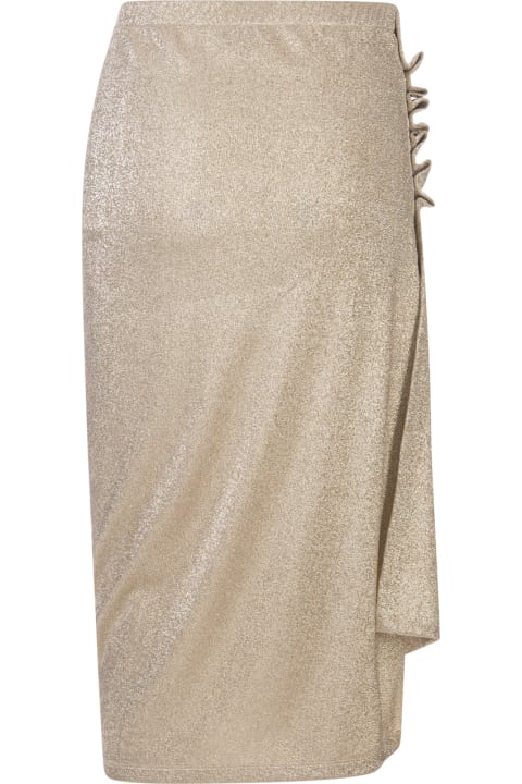 Fashion for Women Paco Rabanne Gold Lurex Midi Skirt