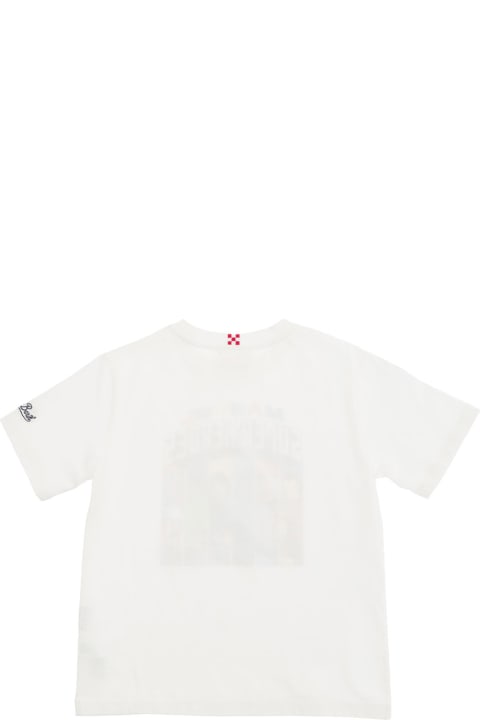ボーイズ トップス MC2 Saint Barth White T-shirt With Marvel Super Heroes Print In Cotton Boy
