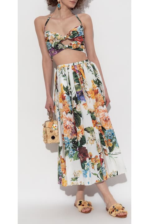 Homeware Dolce & Gabbana Dolce & Gabbana Floral Motif Skirt