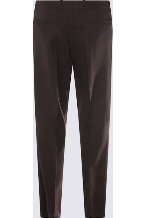 Brunello Cucinelli Pants for Men Brunello Cucinelli Brown Wool Pants