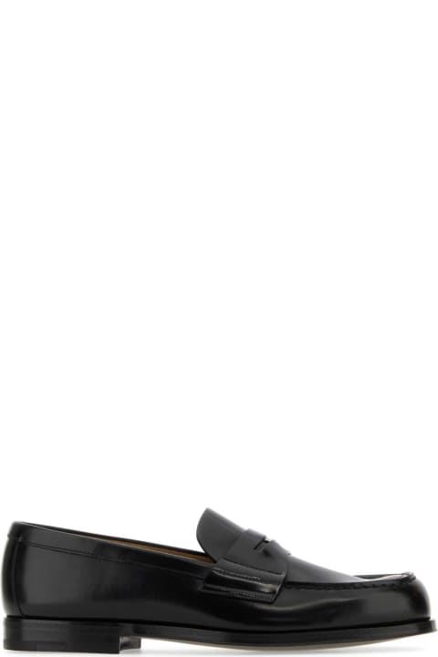 Loafers & Boat Shoes for Men Prada Black Leather Loafers