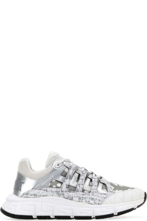Versace Sneakers for Men Versace Two-tone Fabric And Leather Trigreca Sneakers