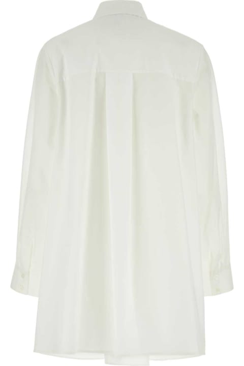 ウィメンズ ウェア Loewe White Poplin Shirt Dress