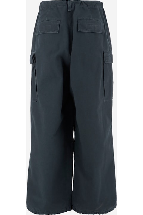インテリア Balenciaga Navy Blue Cotton Cargo Pant