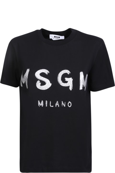 Topwear for Women MSGM Logo Printed Crewneck T-shirt