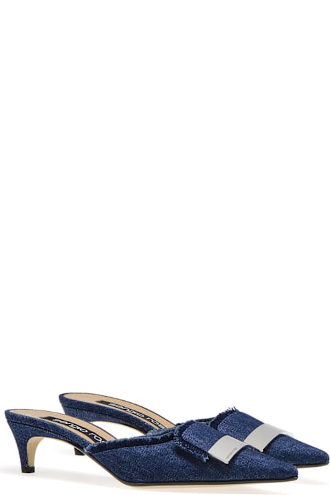 Homeware Sergio Rossi Denim Effect Mules