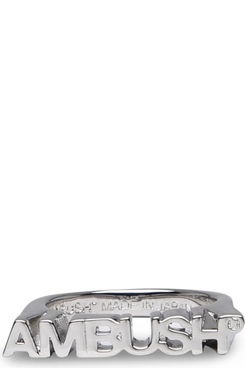 Silver Brass Nameplate Ring