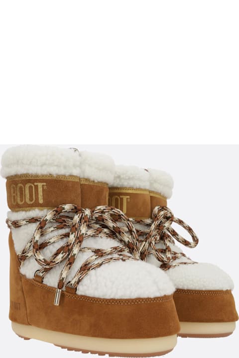 Moon Boot for Kids Moon Boot Mb Icon Low Suede And Shearling Snow Boots