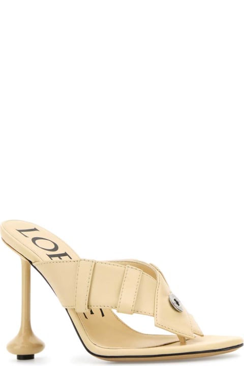 Loewe Sandals for Women Loewe Cream Nappa Leather Toy Panta Mules