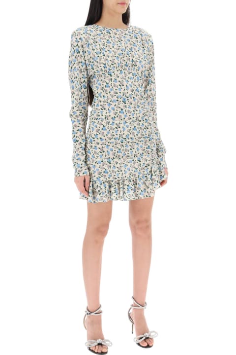 Fashion for Women Alessandra Rich Draped Mini Dress With Floral Pattern