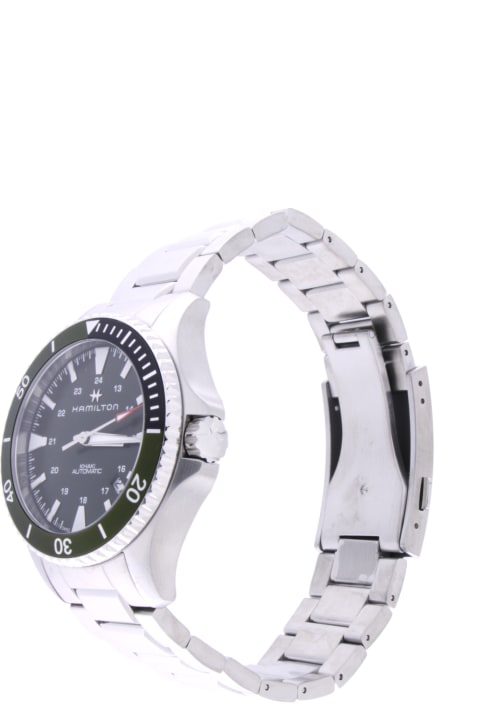 Khaki Navy Scuba 40mm Green Dial Steel Bracelet Watches