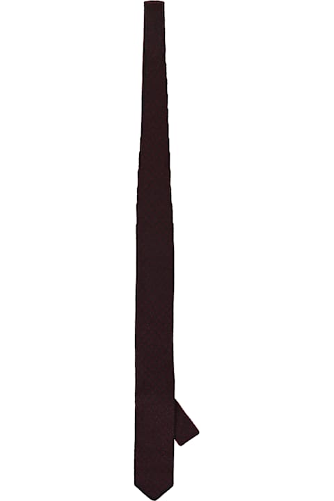 Ties for Men Corneliani Knitted Silk And Cashmere Blend Tie