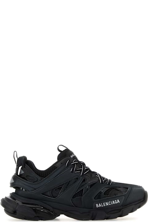 Fashion for Women Balenciaga Black Mesh And Rubber Track Sneakers
