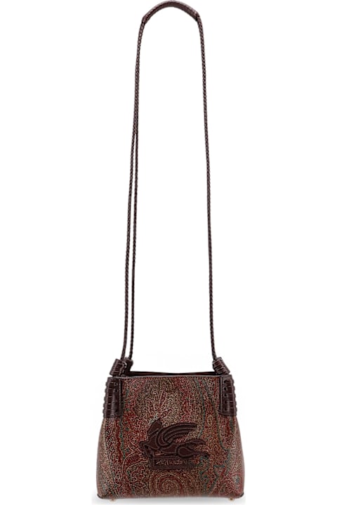 Homeware Etro 'libra' Brown Jacquard Crossbody Bag