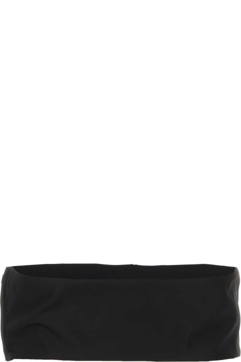 Fleeces & Tracksuits for Women Prada Black Re-nylon Crop-top