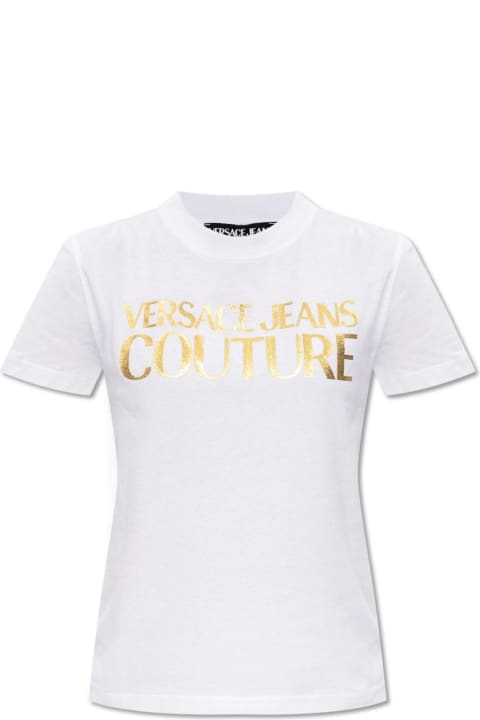Versace Jeans Couture Topwear for Women Versace Jeans Couture Logo Printed Crewneck T-shirt
