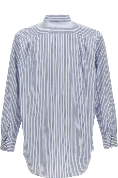 Homeware Comme des Garçons Play Logo Patch Striped Shirt