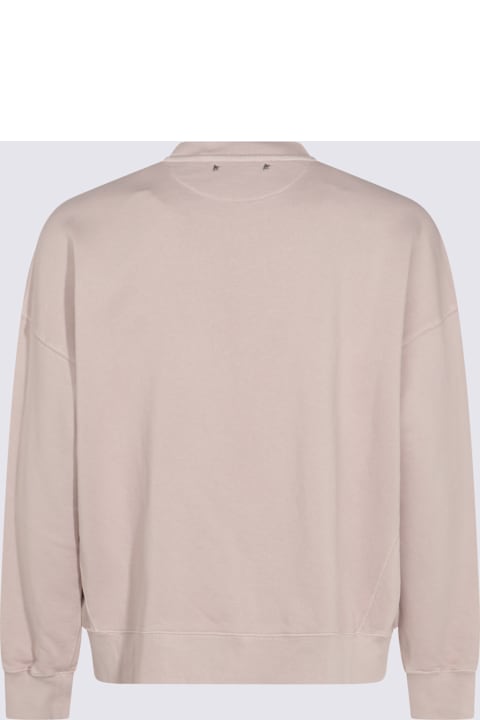 Golden Goose Sweaters for Men Golden Goose 'college' Pink Cotton Sweatshirt