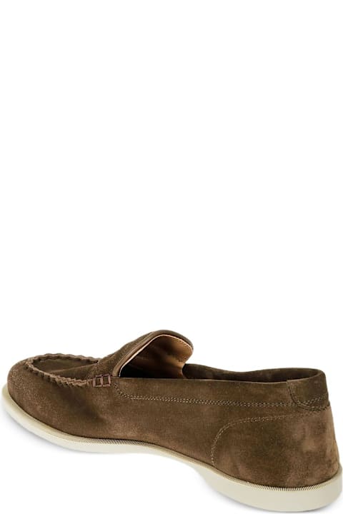 John Lobb for Kids John Lobb Pace Suede Leather Loafers