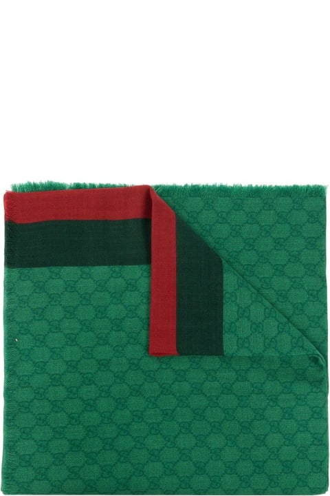Gucci Scarves for Women Gucci Gg Monogrammed Web-stripe Scarf