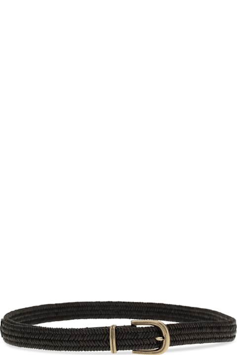 Homeware Brunello Cucinelli Braided Stretch Leather Belt