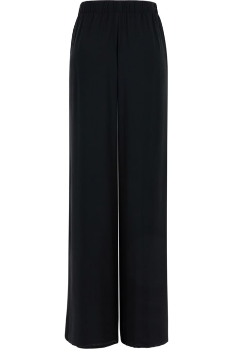Federica Tosi for Women Federica Tosi Black Trousers With Elastic Waistband In Silk Blend Woman
