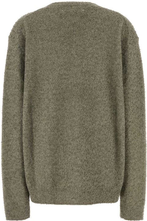 Maison Margiela Sage Green Wool Blend Sweater