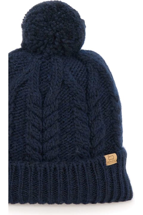 Woolrich Hats for Women Woolrich 'cable Pom Pom Beanie' Wool And Alpaca Cap