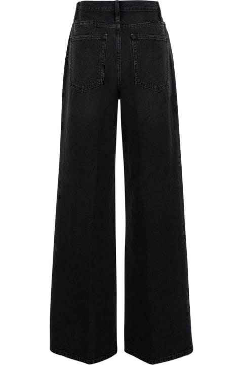 Jeans for Women Frame Black Denim 'the 1978' Bootcut Jeans In Cotton Woman