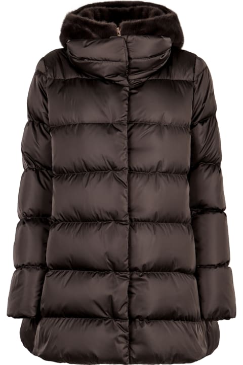 Fashion for Women Herno Hooded Techno Fabric Down Jacket